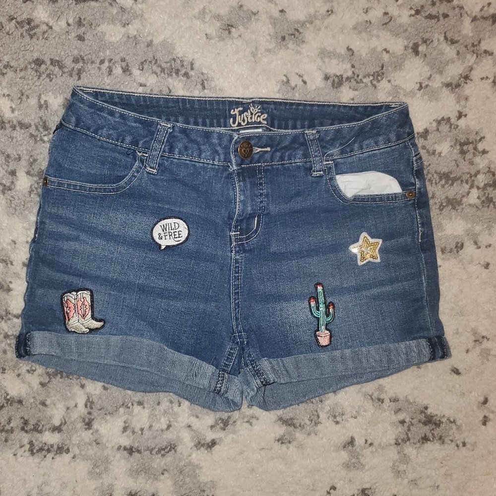 Justice Denim Shorts || sz16 || EUC